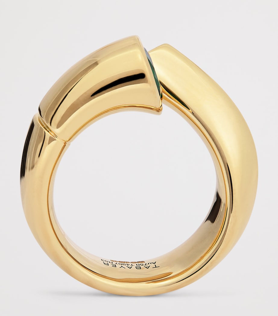 Yellow Gold and Emerald Oera Twist Ring YELLOW GOLD Image 3