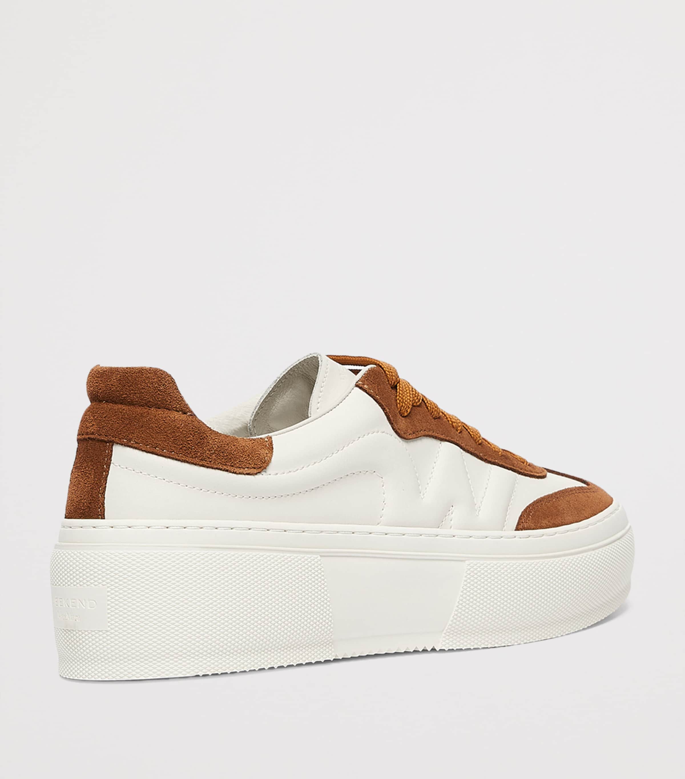 Weekend Max Mara Leather Platform Sneakers Tobacco Image 5