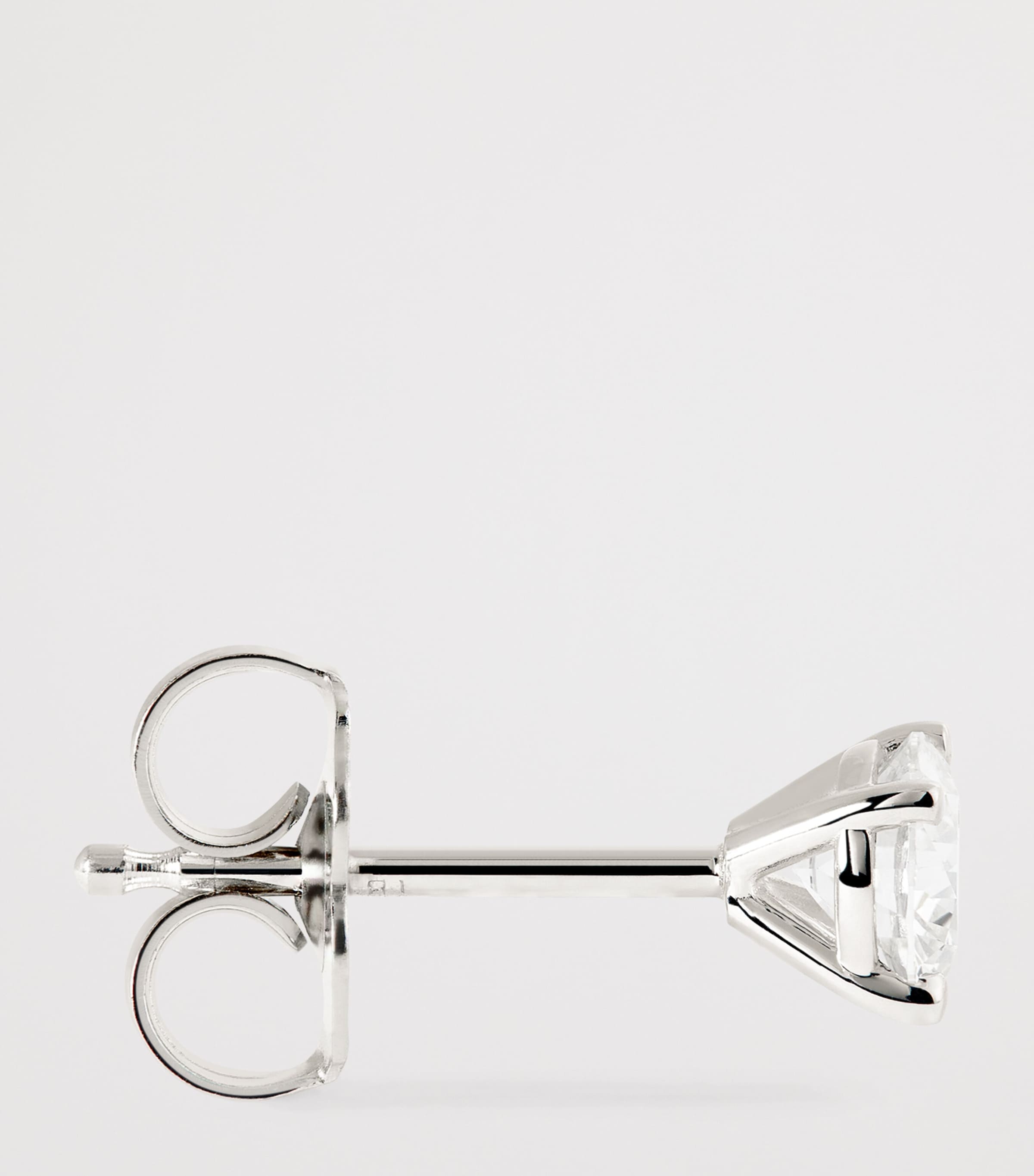 White Gold and Diamond Stud Earrings (0.50ctw) WHITE GOLD Image 3