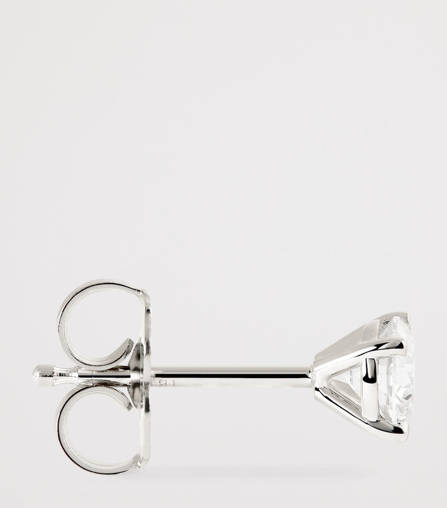 White Gold and Diamond Stud Earrings (0.50ctw) WHITE GOLD Image 3