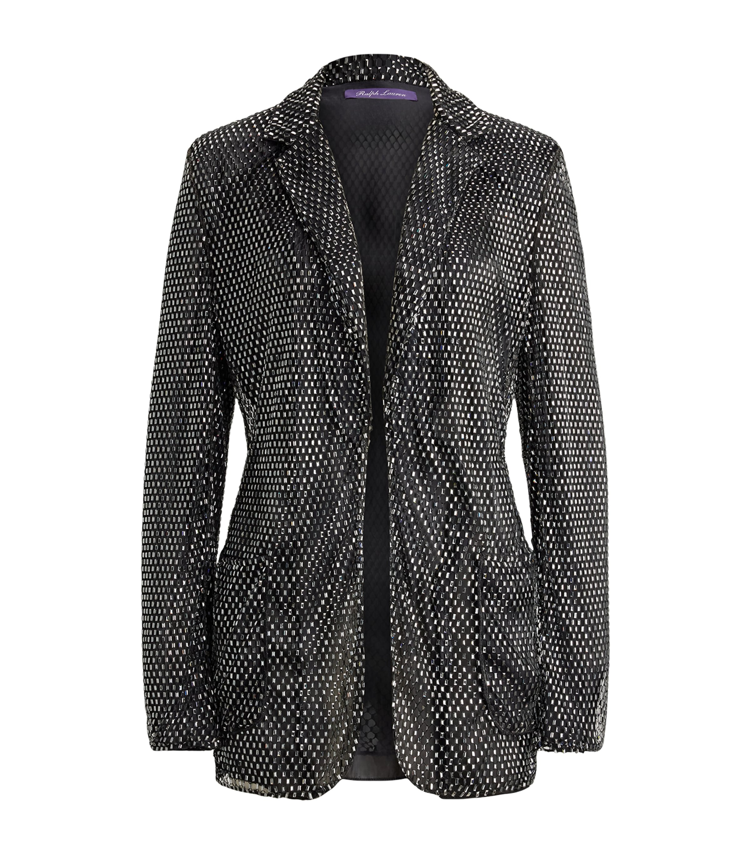 Ralph Lauren Collection Womens Embellished Brynn Jacket Black Image 1