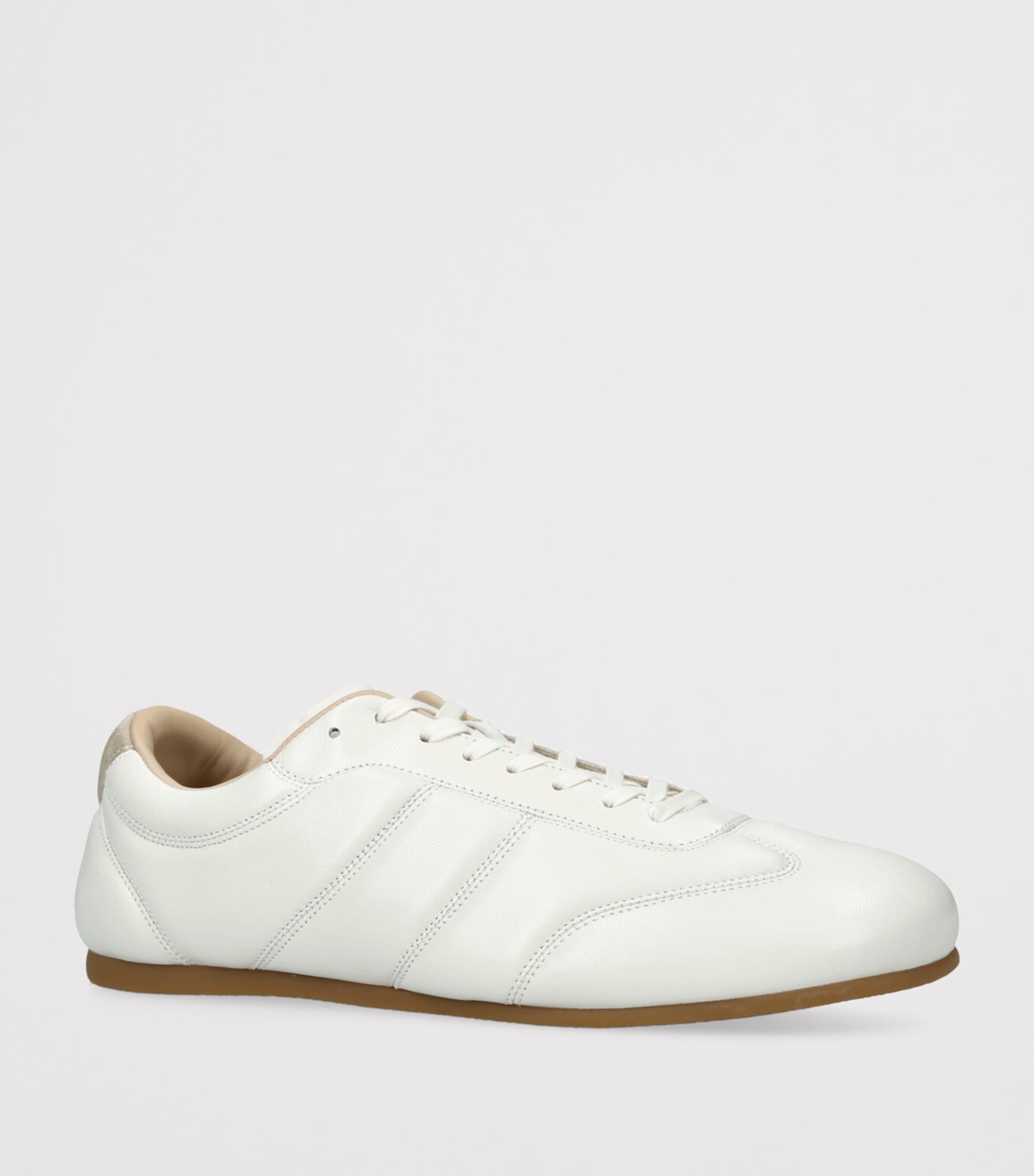 Leather Soft Runner Sneakers WHITE Image 3