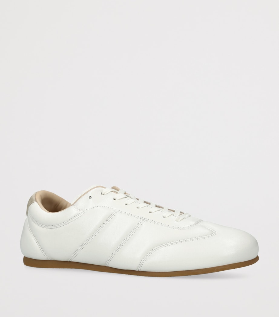 Leather Soft Runner Sneakers WHITE Image 3