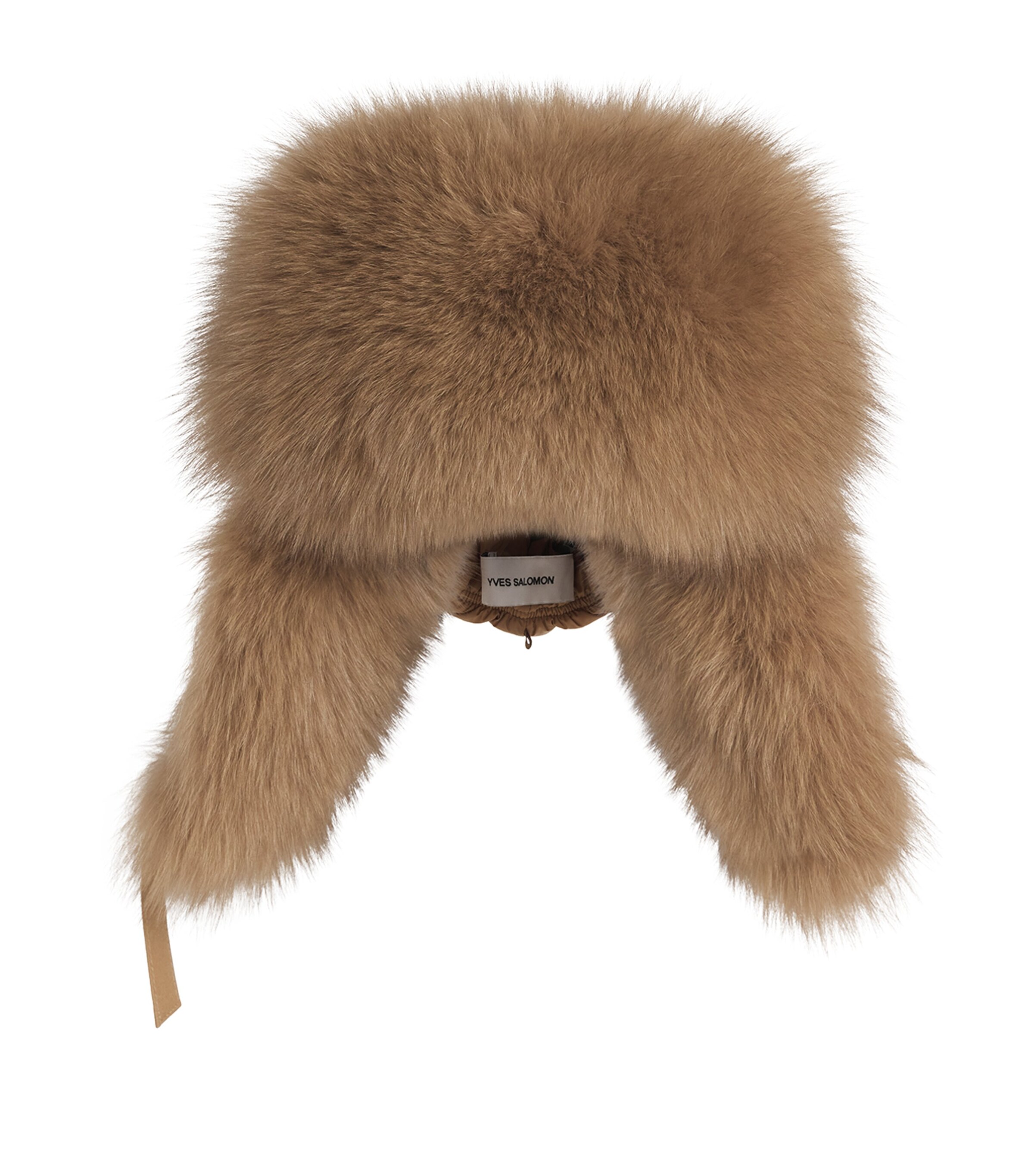 Yves Salomon Womens Fox Fur-Virgin Wool Chapka Hat Image 1