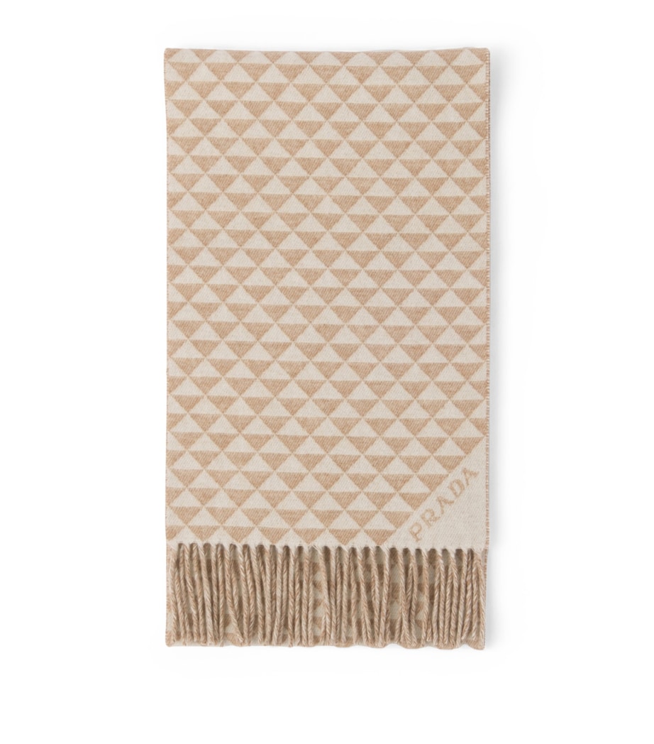 Double Wool-Cashmere Symbole Scarf F0J34 Image 1