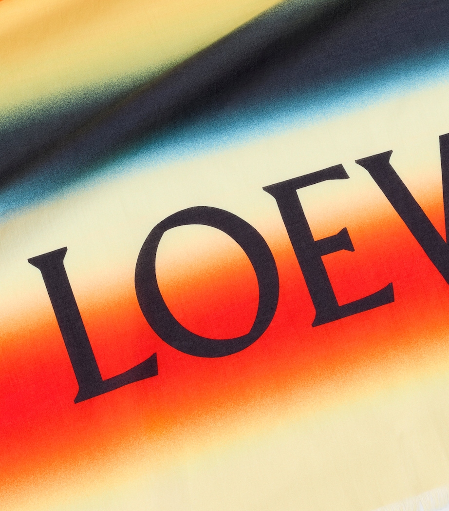 LOEWE Womens x Paula's Ibiza Cotton Stripe Pareo Orange/multicolor Image 4