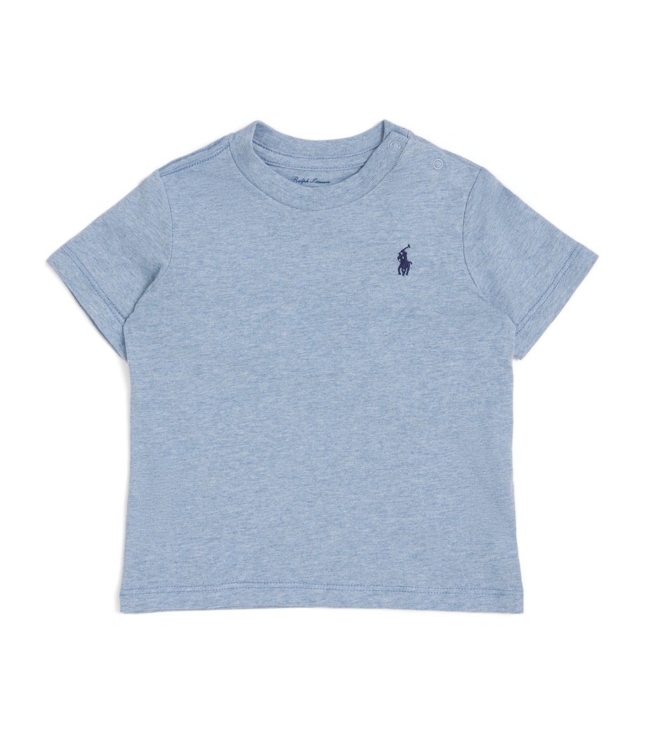 Ralph Lauren Kids Cotton Logo T-Shirt (3-24 Months) Lt Chm Hth Image 1