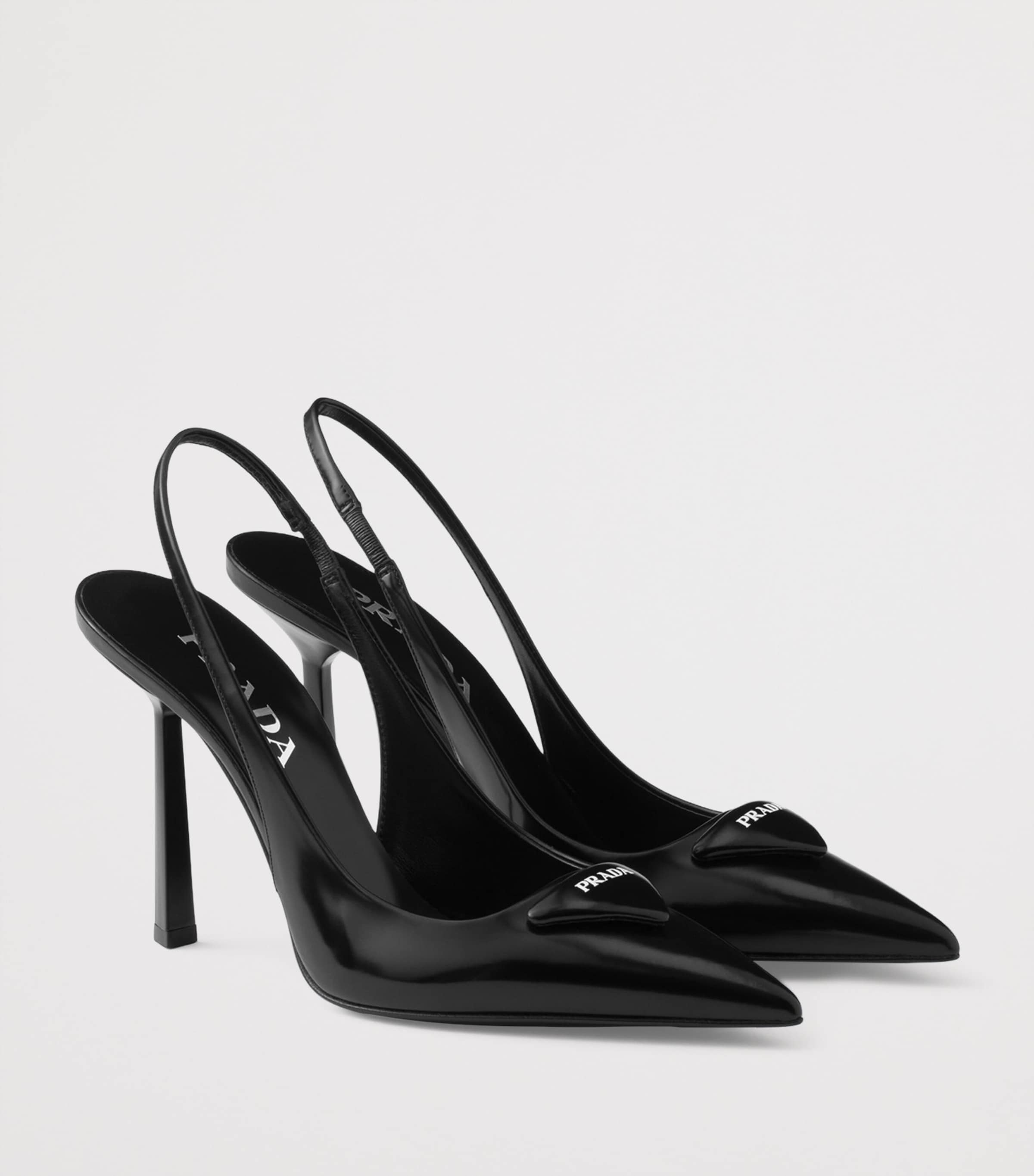 Brushed Leather Slingback Pumps 75 F0002 Image 2