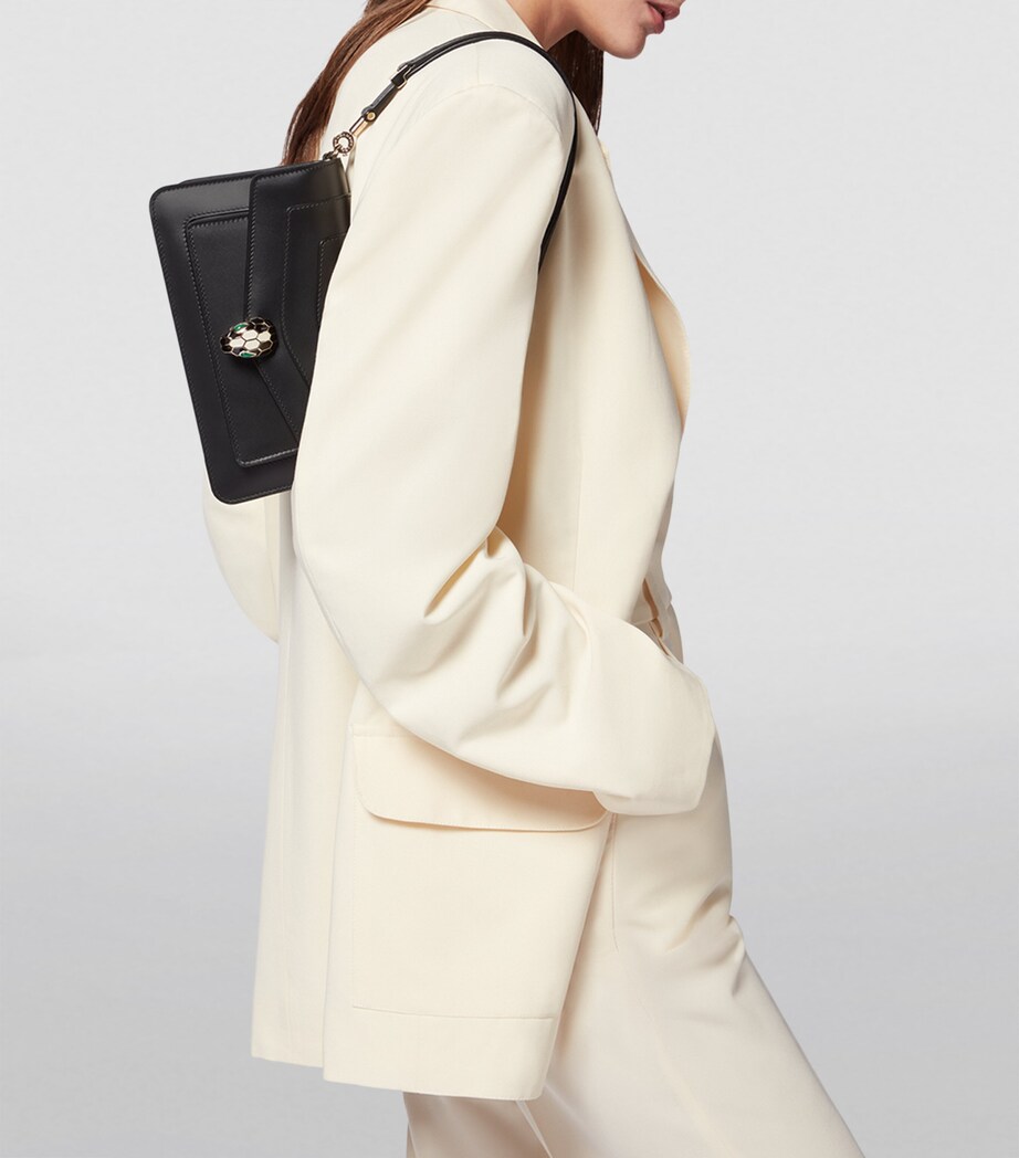 Serpenti Forever East-West Shoulder Bag BLACK Image 6