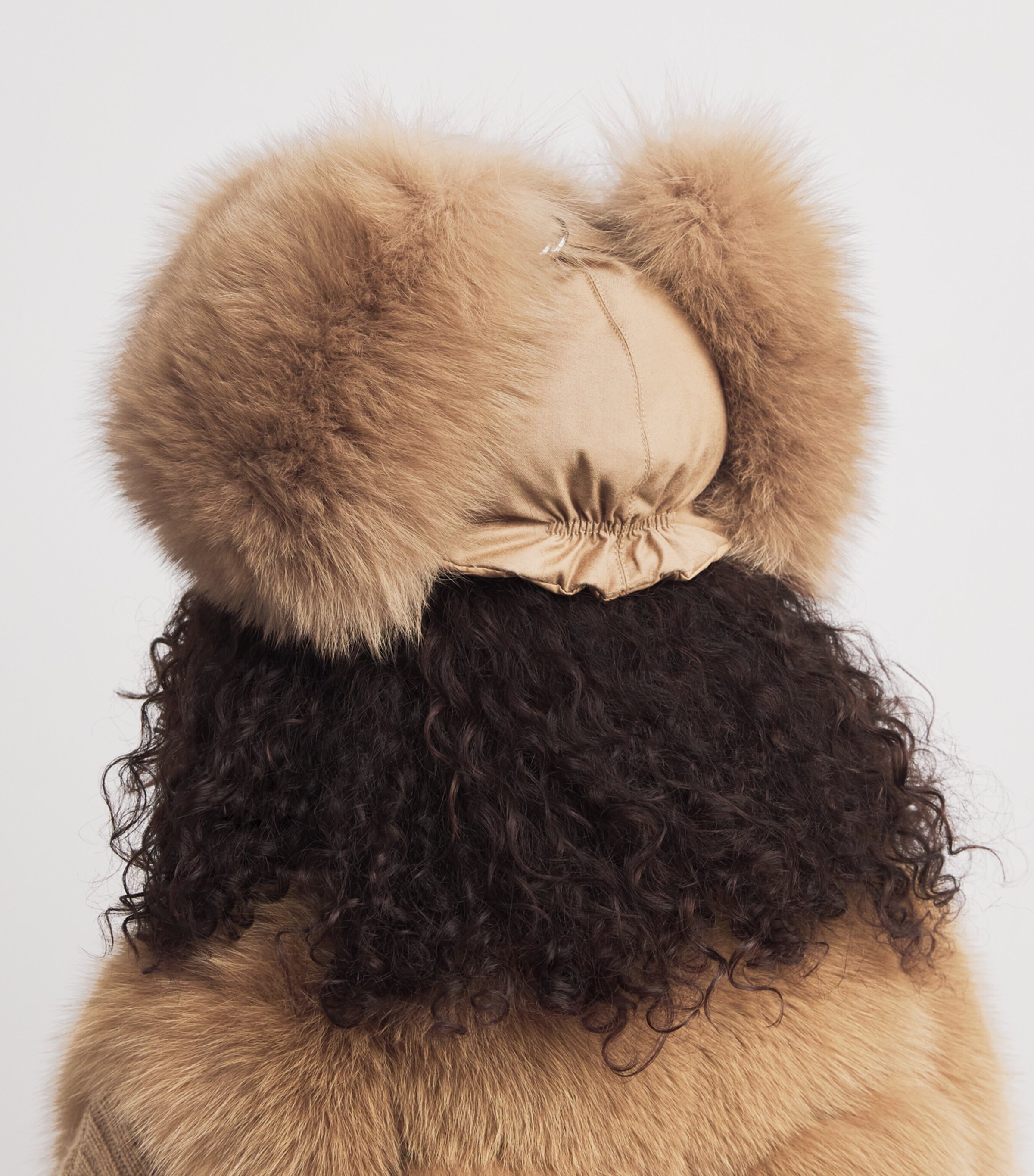 Yves Salomon Womens Fox Fur-Virgin Wool Chapka Hat Image 4