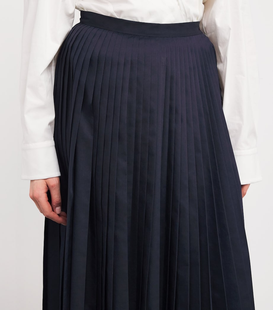 Fabiana Filippi Womens Pleated Maxi Skirt Blu Notte Image 6