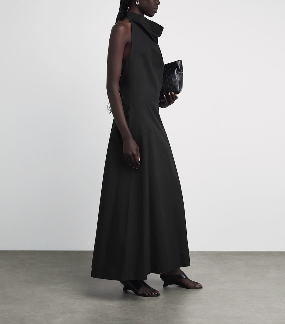 CAMILLA AND MARC Womens Halterneck Grace Maxi Dress Dblk Black Image 2