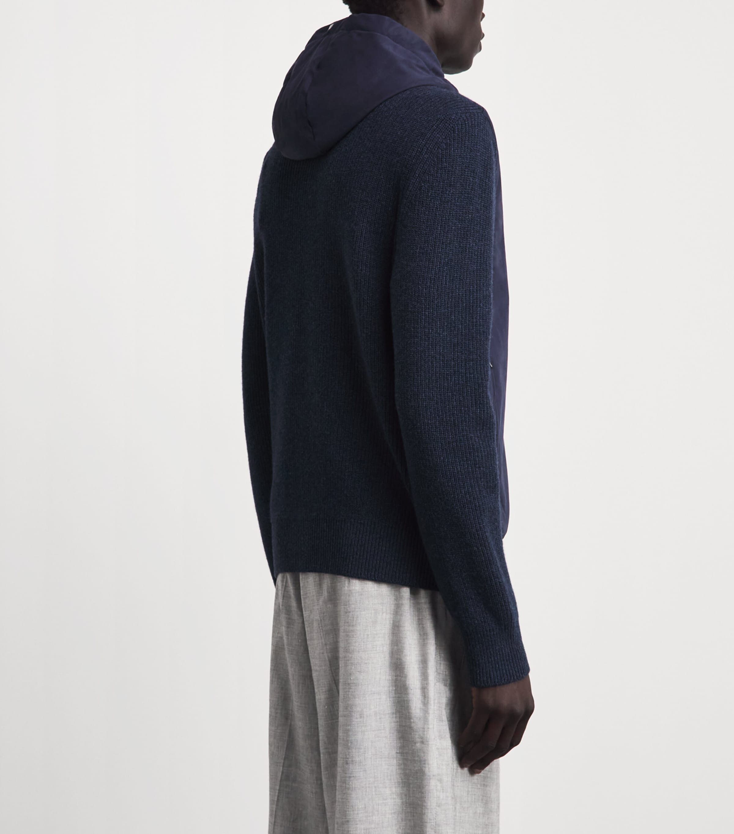 Herno Mens Wool Hybrid Jacket Blu Image 5