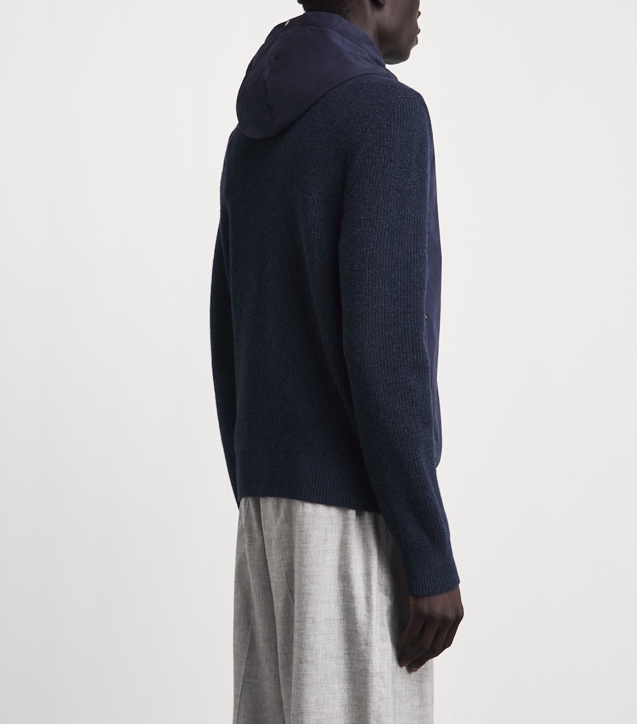 Herno Mens Wool Hybrid Jacket Blu Image 5