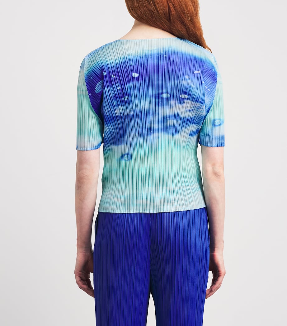 Pleats Please Issey Miyake Womens Sea Bubble Top Blue Image 5
