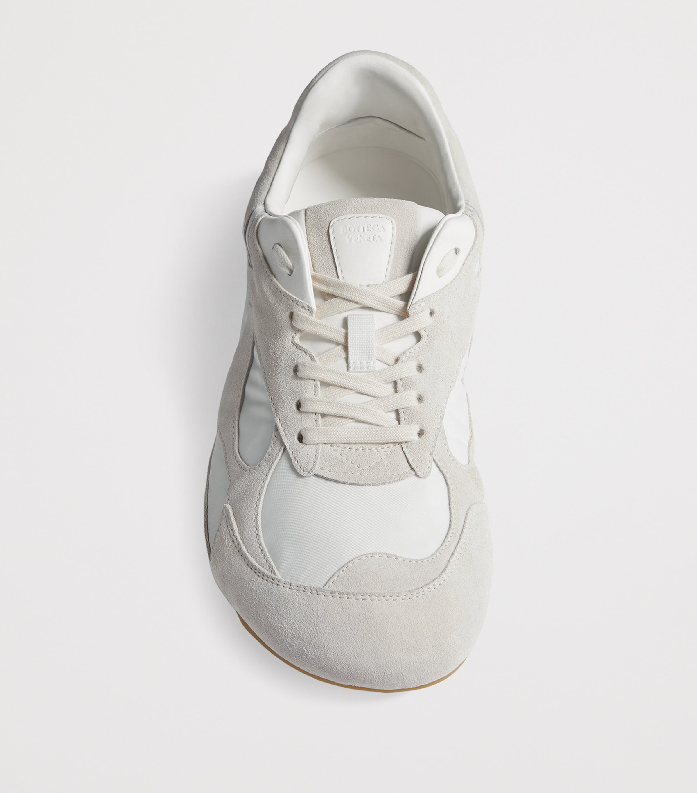 Bottega Veneta White Suede-Panel Orbit Flash Sneakers | Harrods US
