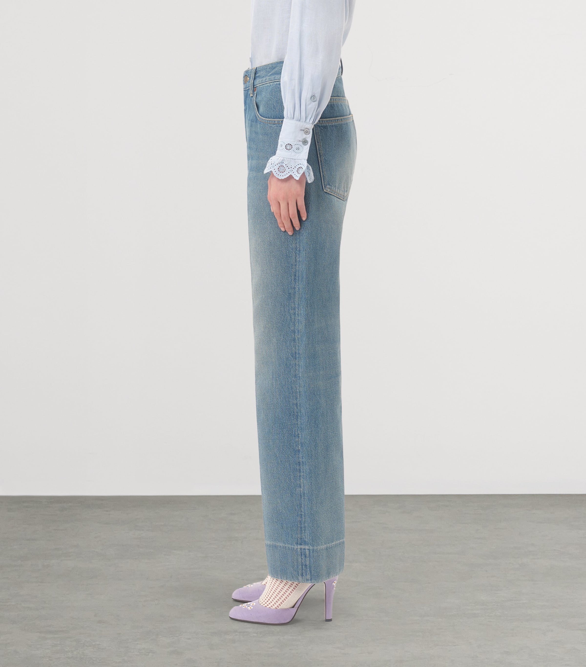 Valentino Womens Chez Valentino Straight Jeans Image 3