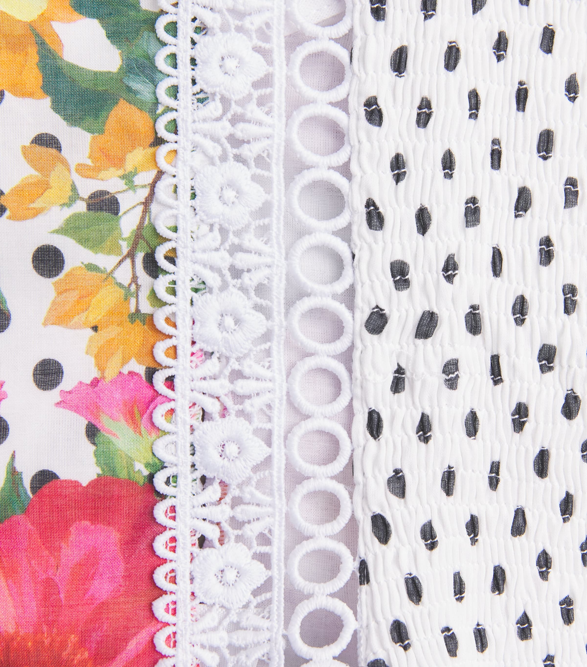 Charo Ruiz Ibiza Womens Floral Carmesi Crop Top White Dots Image 6