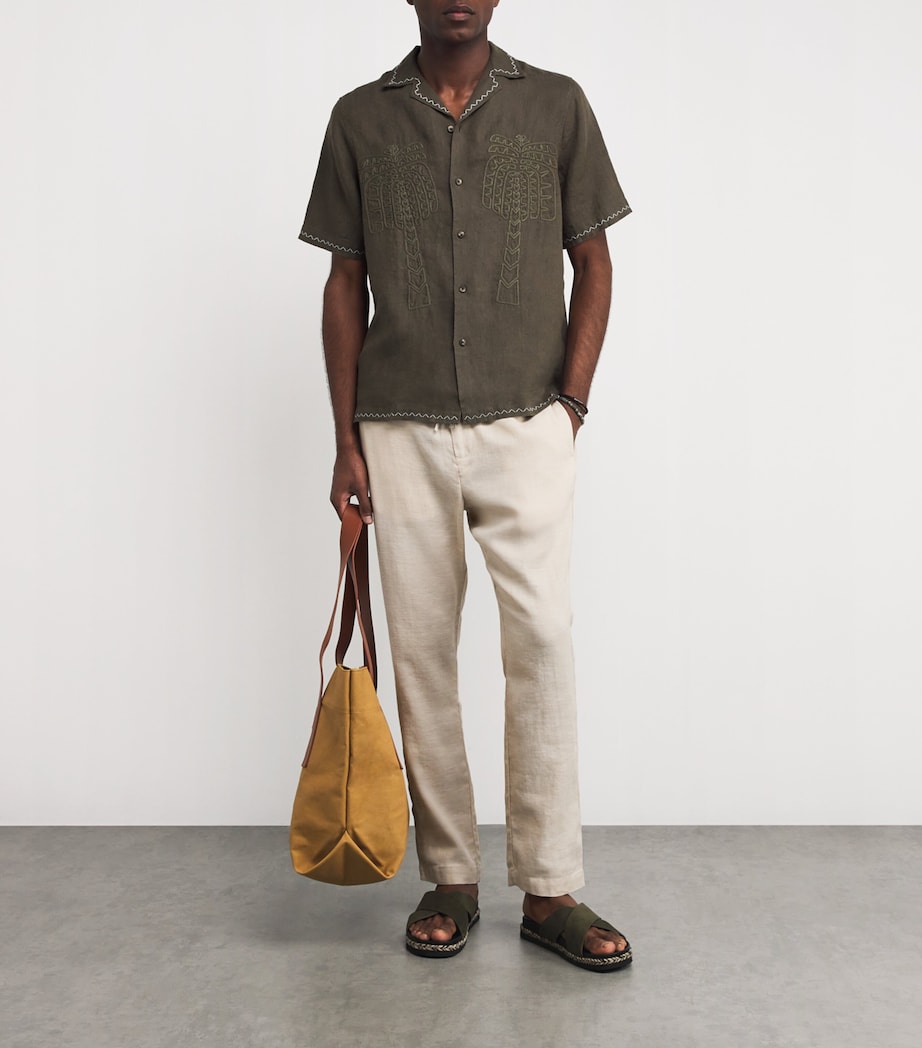 Leather Breno Espadrille Slides 842-DARK OLIVE Image 6