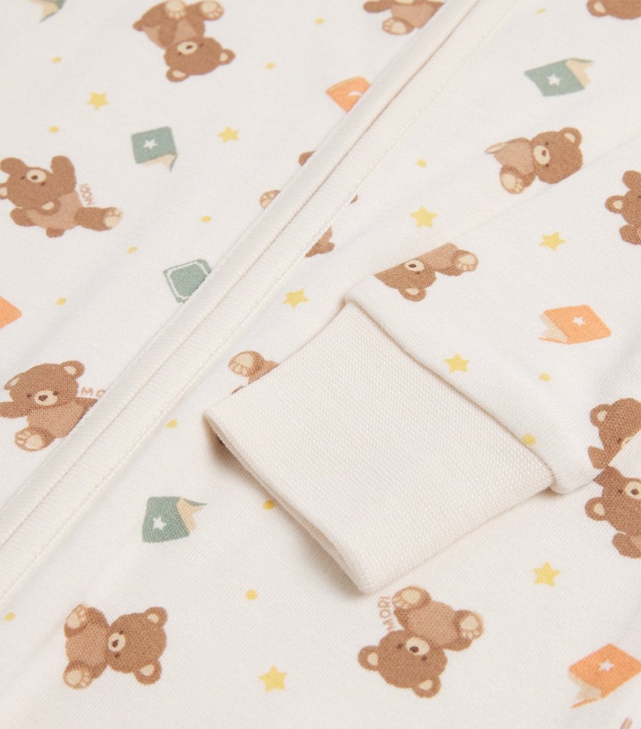 Organic Cotton-Bamboo Teddy All-In-One (0-24 Months) TEDDY BEAR PRINT Image 3
