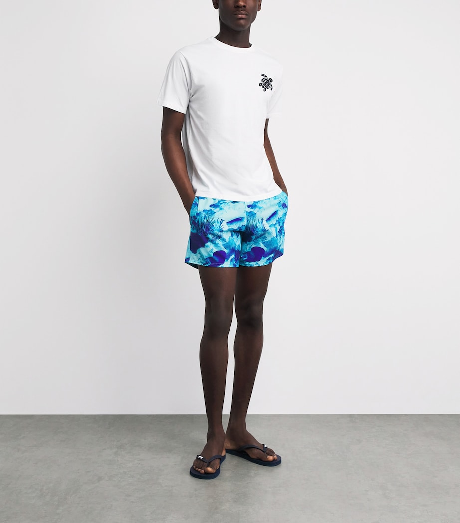 Vilebrequin Mens Stretch Coral Reef Swim Shorts Oxygene Image 2