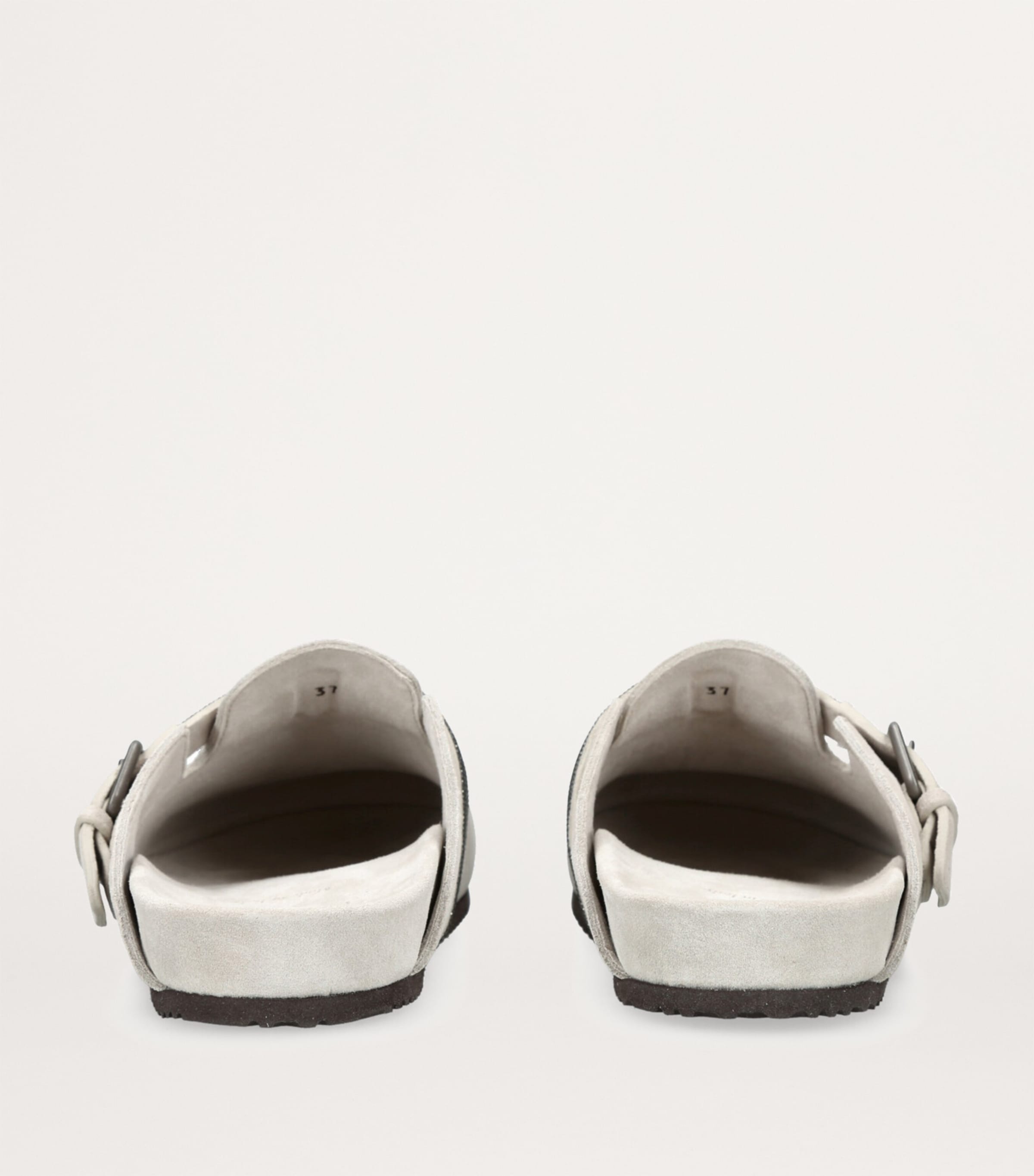 Brunello Cucinelli Suede Monili-Trim Clogs Grey/light Image 2