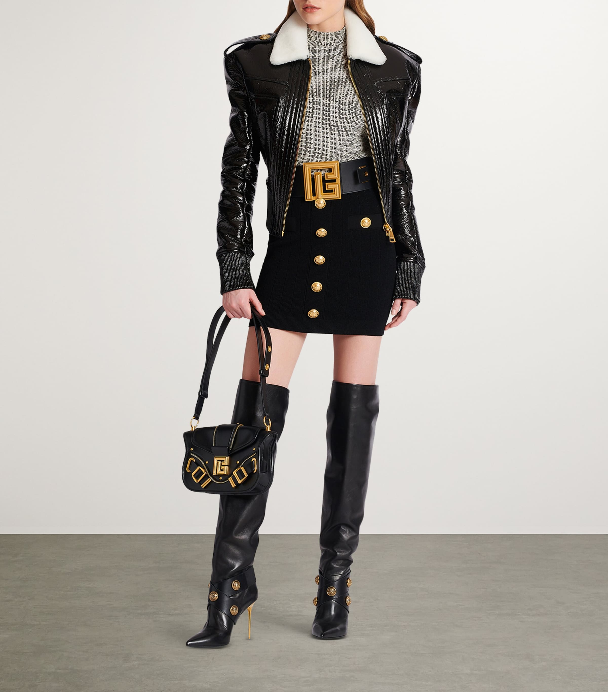 Balmain Knitted Mini Skirt | Harrods UK