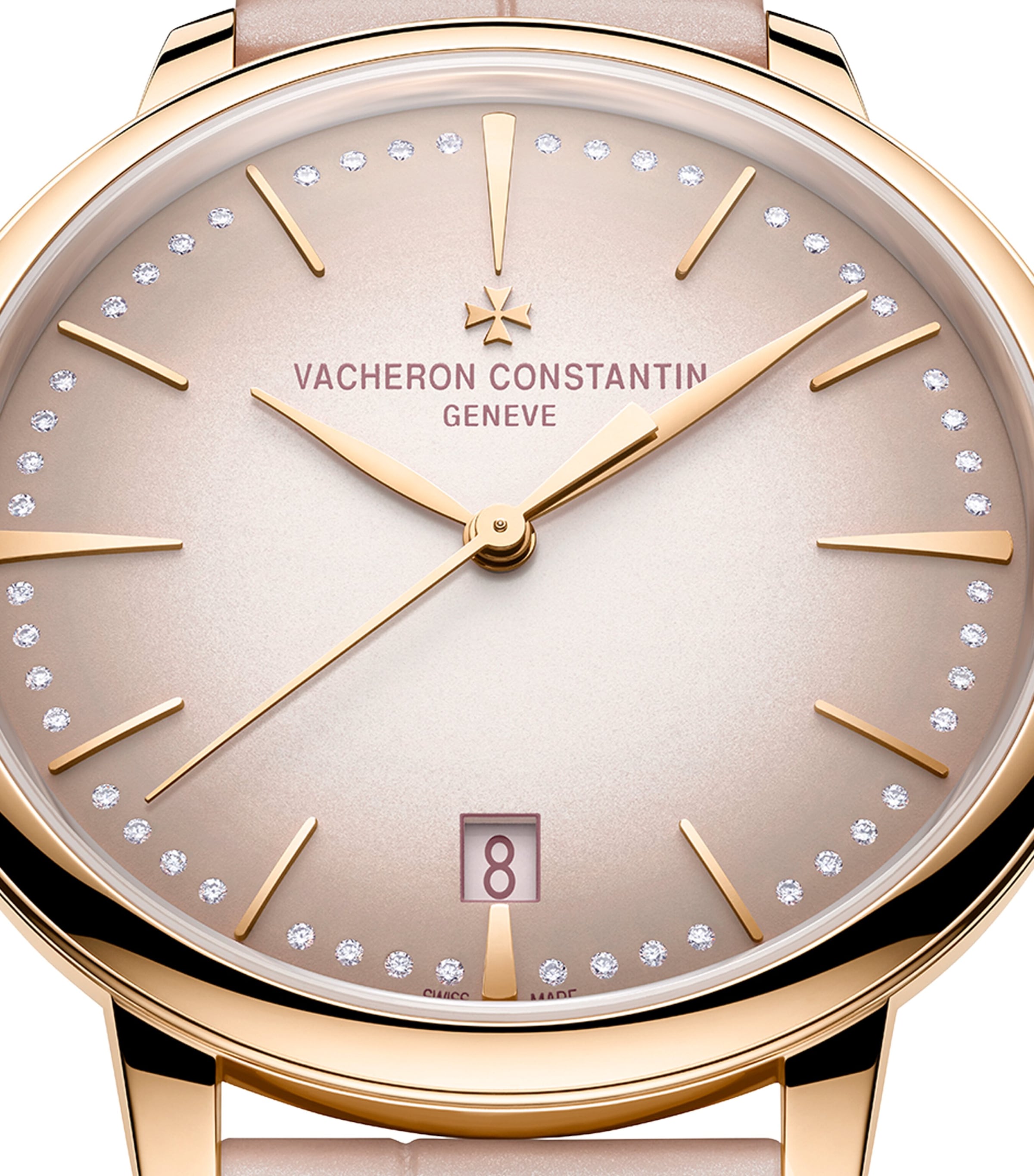 Rose Gold and Diamond Patrimony Self-Winding Watch 36.5mm ROSE GOLD Image 2