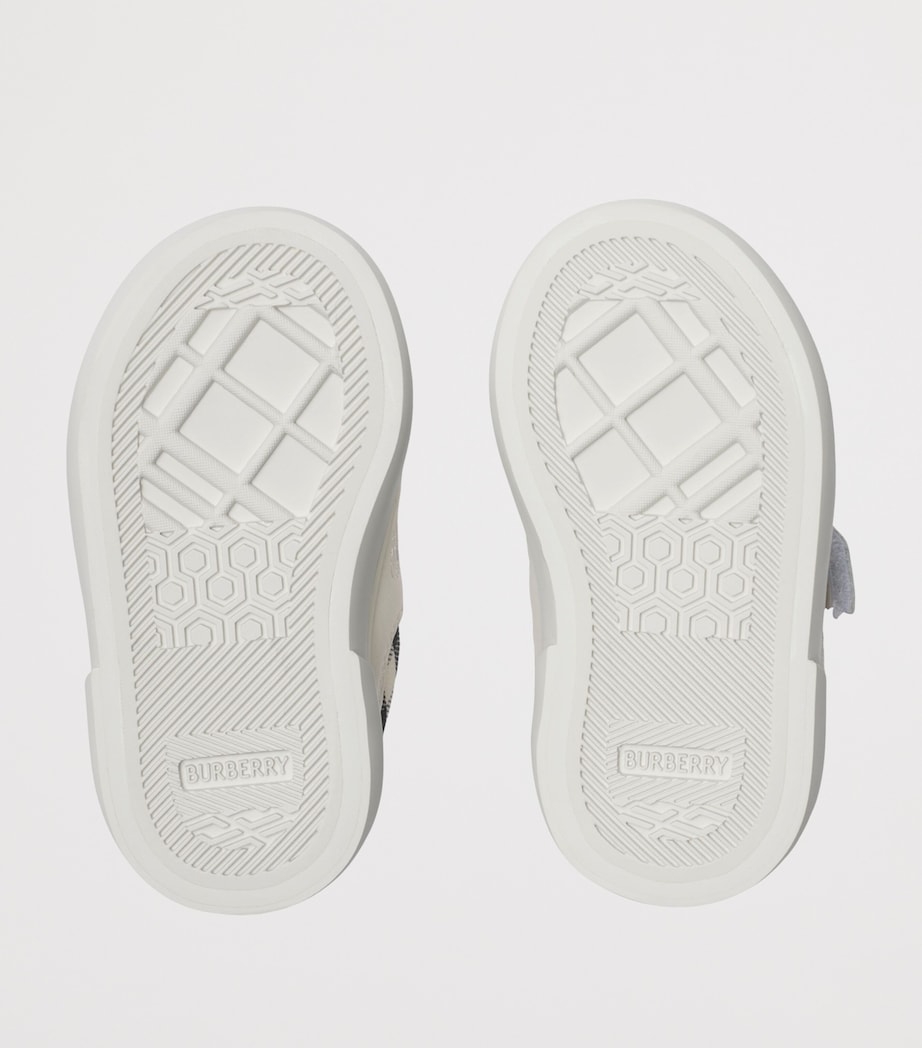 Leather Check Velcro Sneakers SAND IP CHECK Image 5