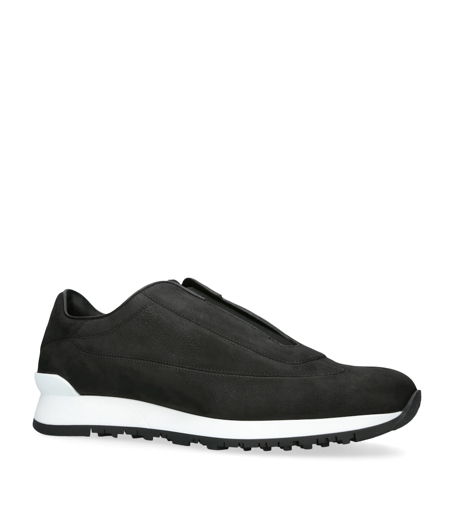 Leather Lift Slip-On Sneakers BLACK Image 3