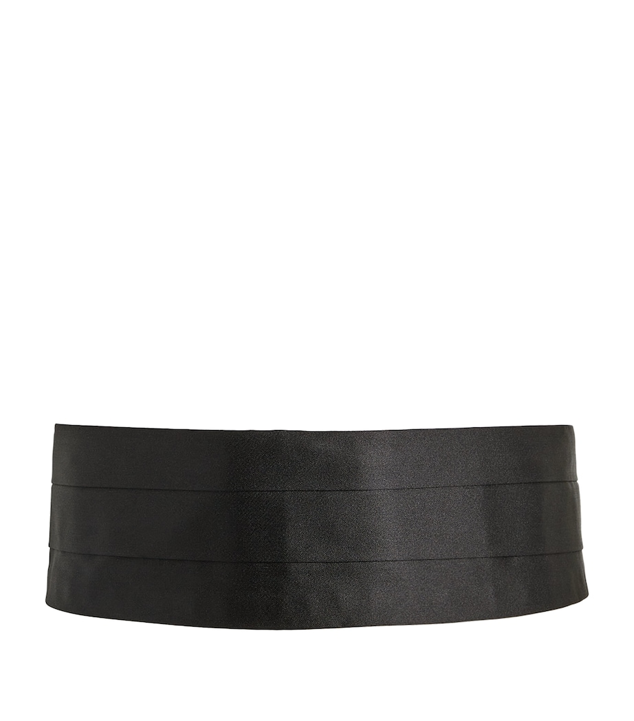 Silk Cummerbund 01 BLACK Image 1