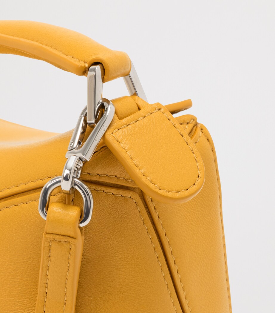 LOEWE x Paula's Ibiza Mini Lambskin Puzzle Top-Handle Bag Mustard Image 11