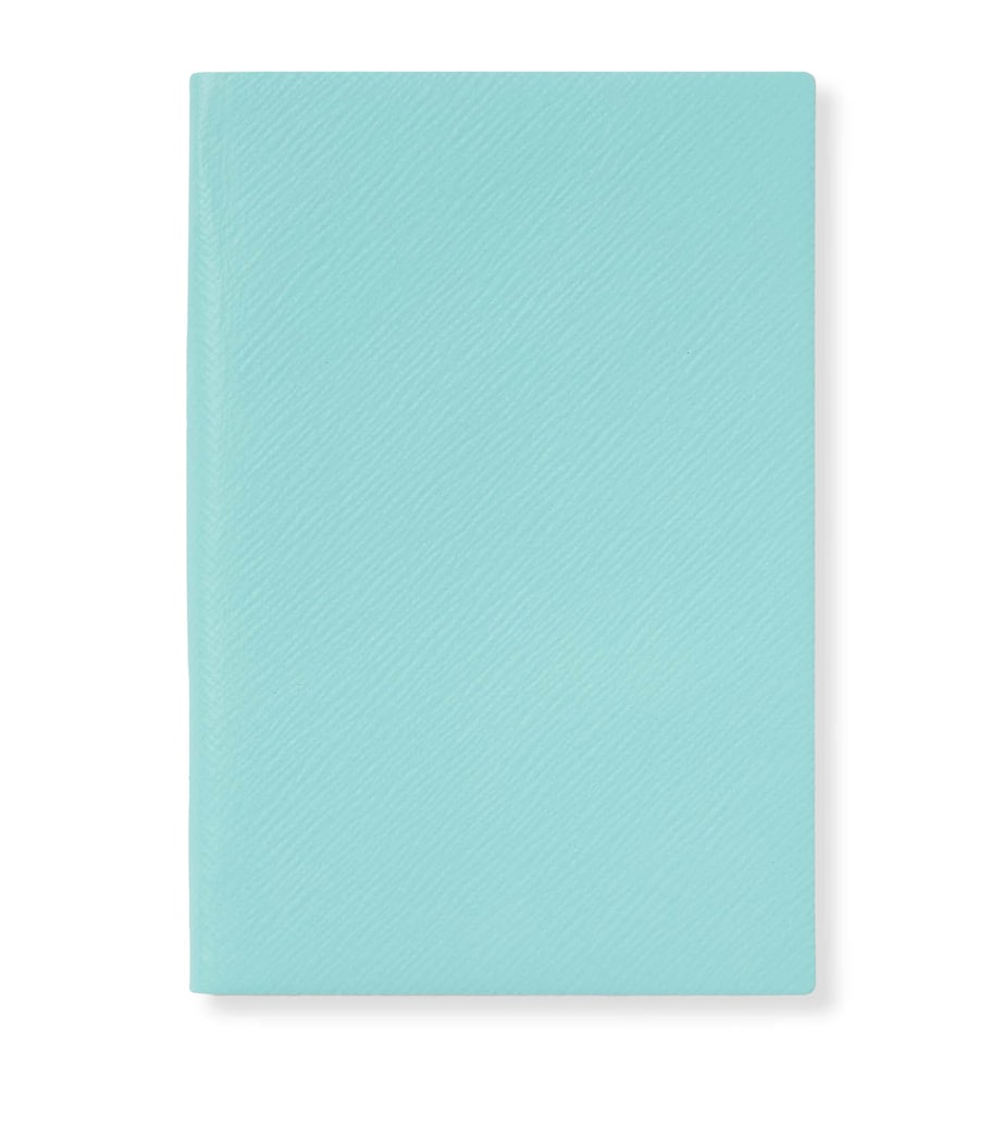 Smythson Leather Chelsea Notebook Bright Aqua Image 1