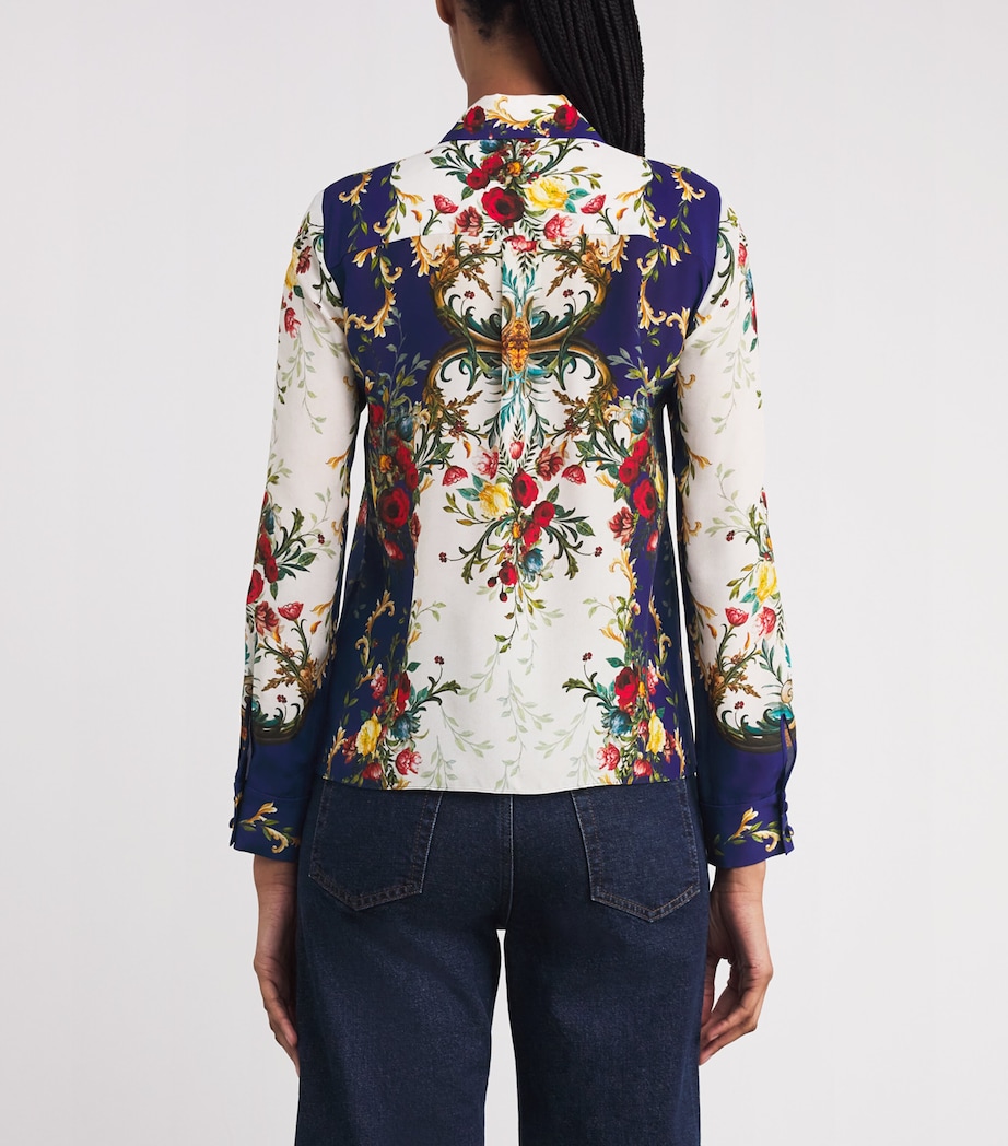 Silk Floral Print Willa Blouse D439 GILDED ROSE Image 4