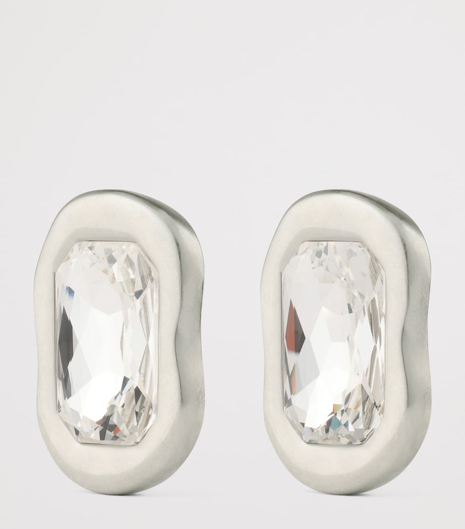 Embellished Sculptural Earrings ANTIC SILVERY Image 2