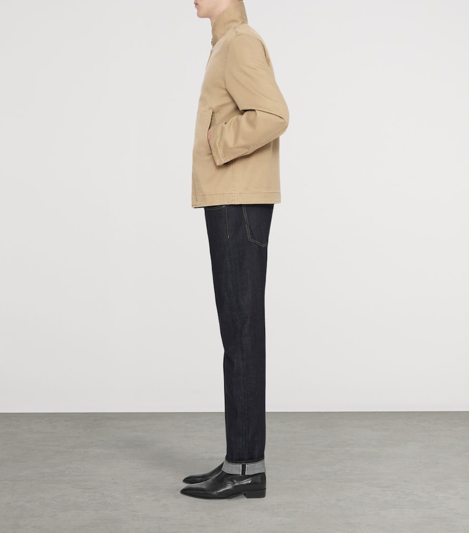 AllSaints Mens Cotton Enfield Jacket Khaki Brown Image 8