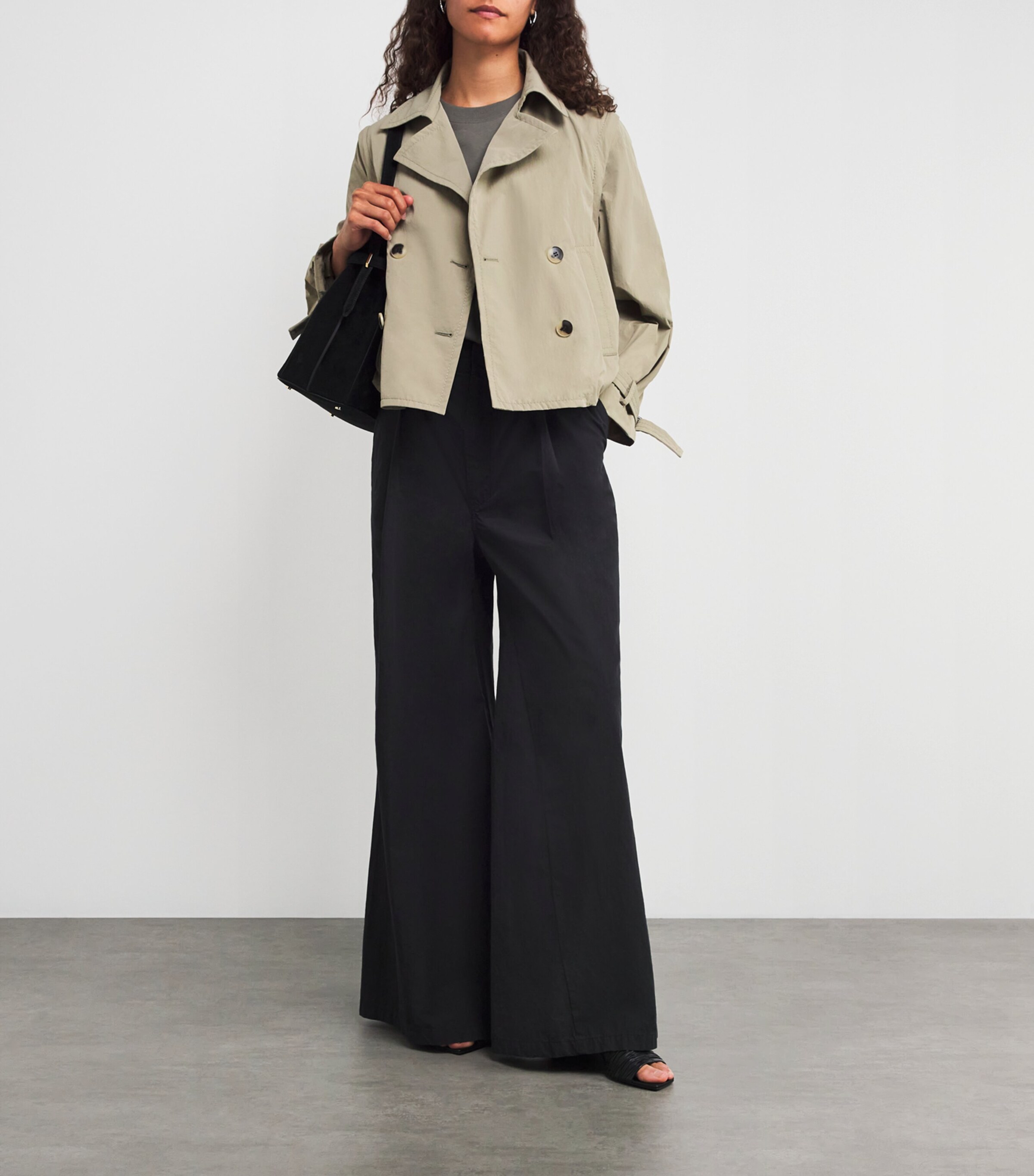 Nylon Hybrid Pea Coat SAGE Image 2