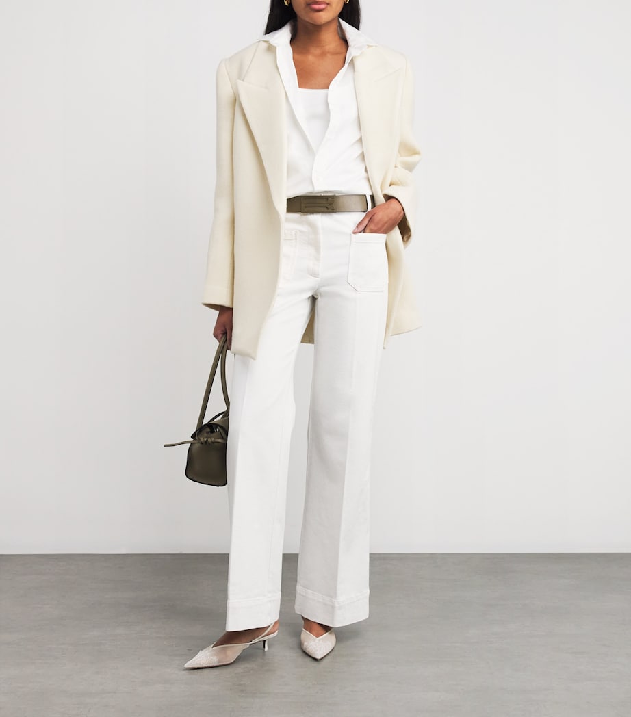 Jumbo Leather Frame Belt KHAKI Image 2