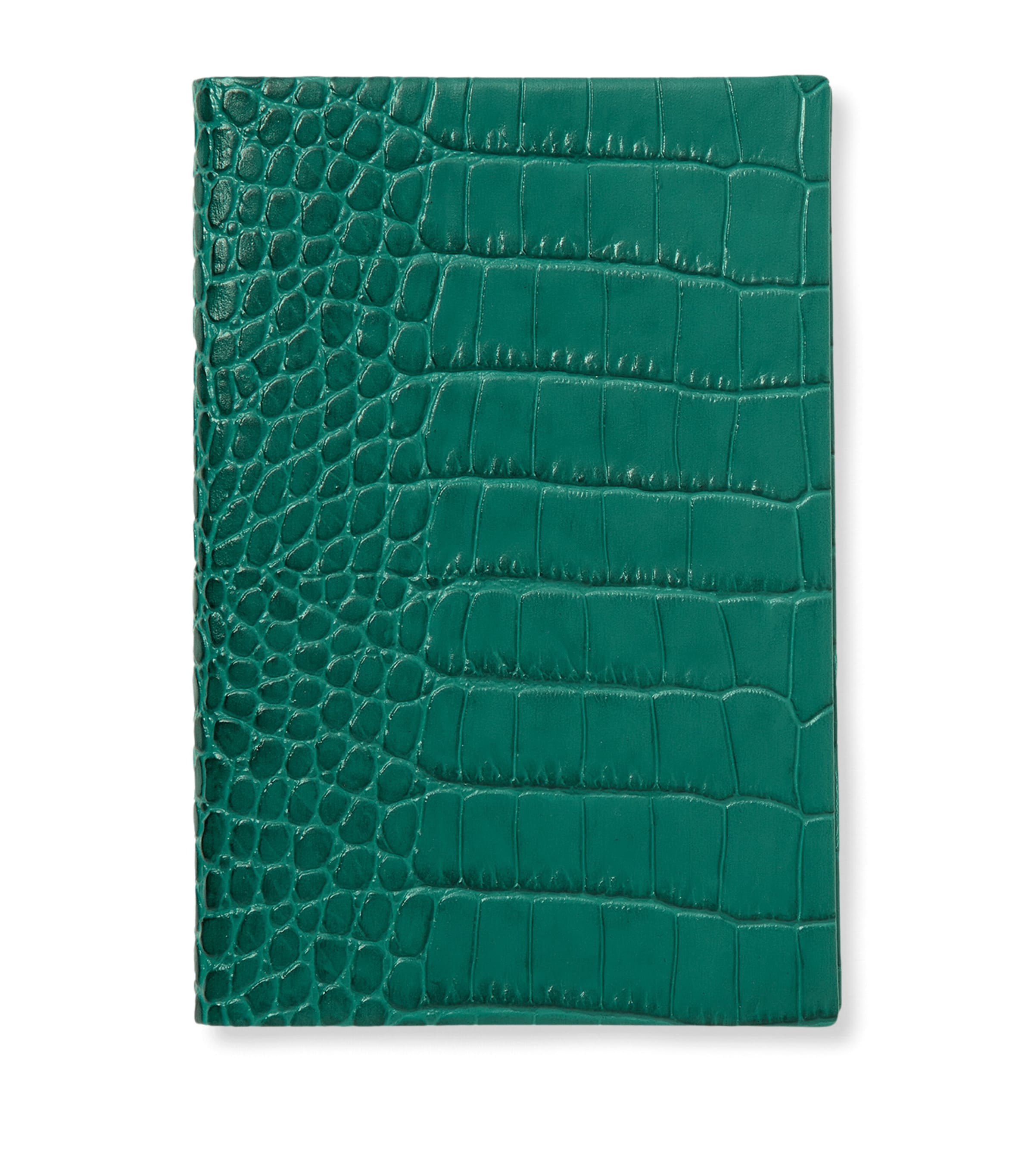 Smythson Mara Leather Chelsea Notebook Petrol