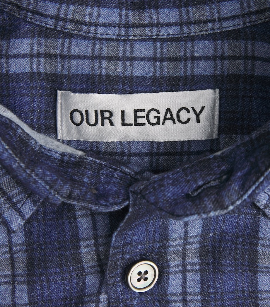 Our Legacy Mens Borrowed Shirt Check Please Print Image 6