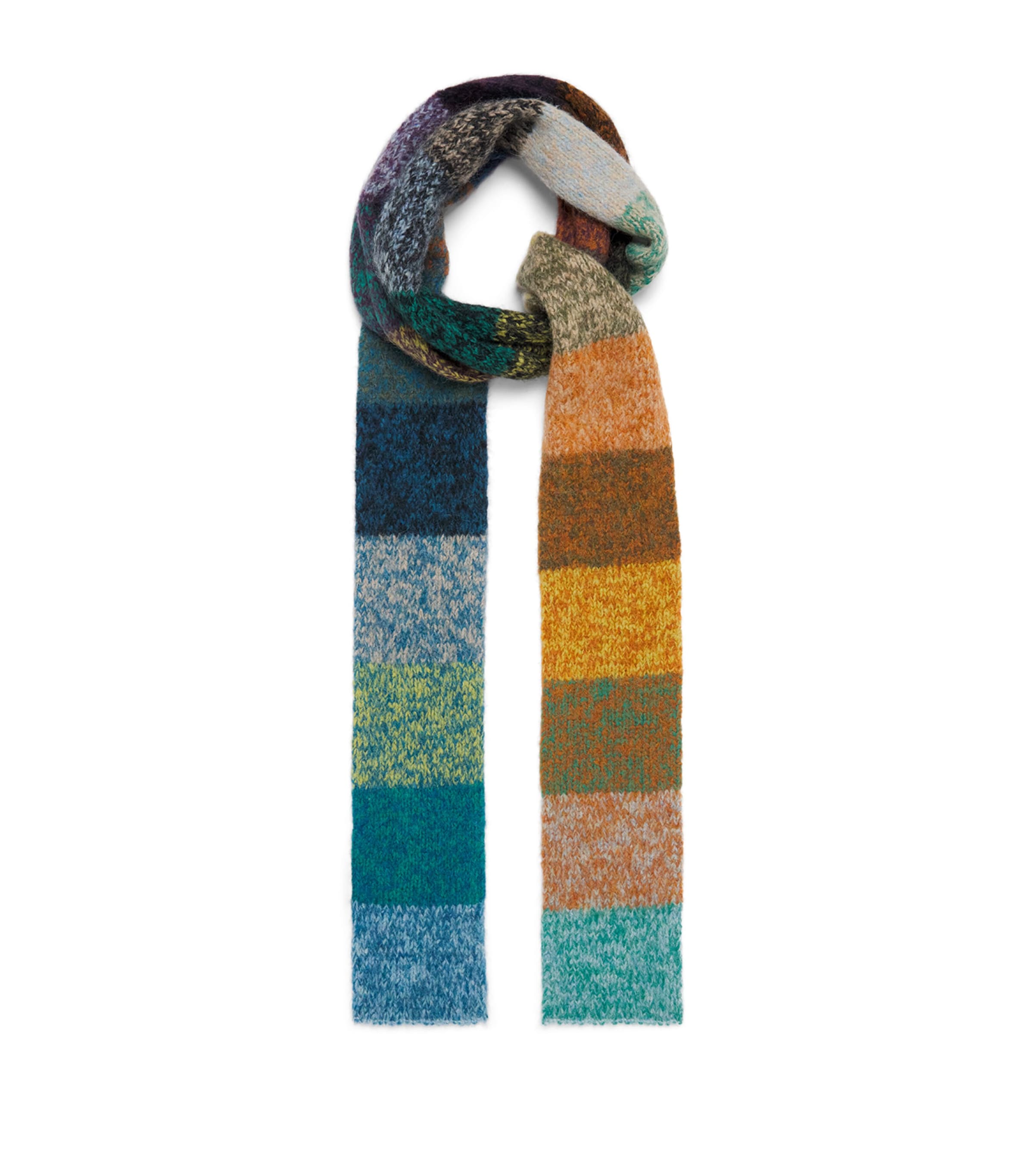 DRIES VAN NOTEN Alpaca-Blend Patchwork Scarf Image 1