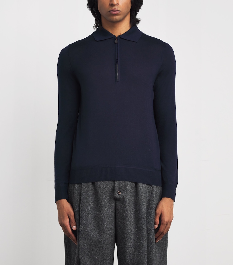 Silk-Wool-Cashmere Polo Shirt 810 Image 3