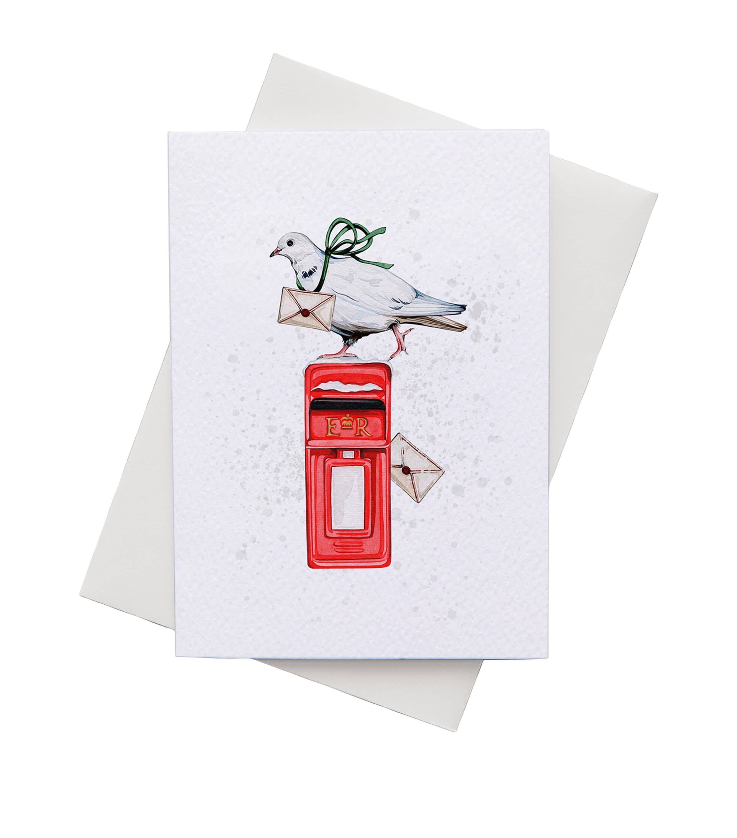 Sophie Brabbins Pigeon With Mail Box Greeting Cards