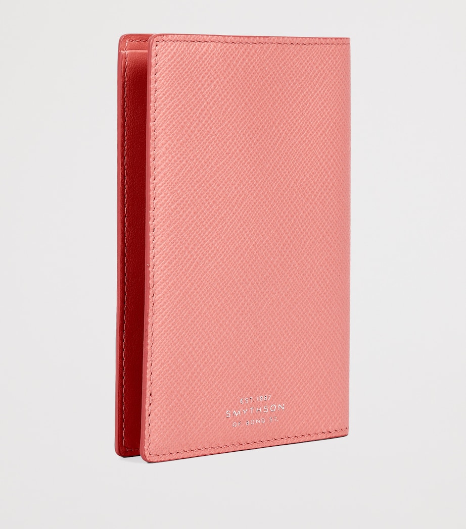Smythson Calfskin Panama Passport Cover Candy Pink Image 3