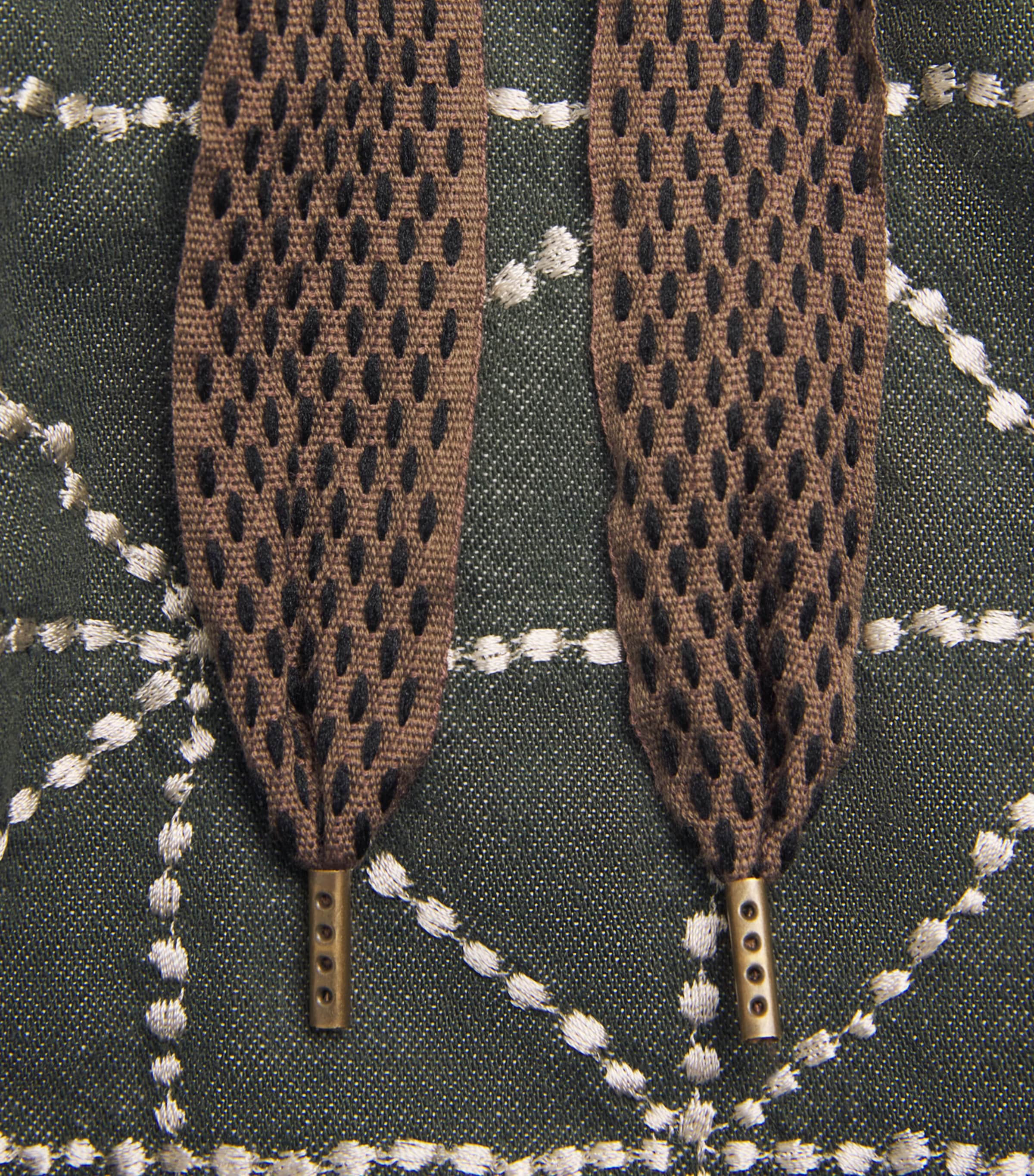 Embroidered Folk Dojo Straight Trousers GREEN Image 5