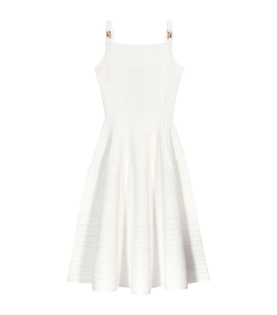 Maje Womens Embellished Knit Midi Dress White Image 1