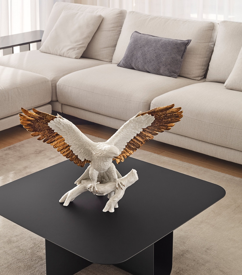 Porcelain Freedom Eagle Figure WHITE & COPPER Image 9