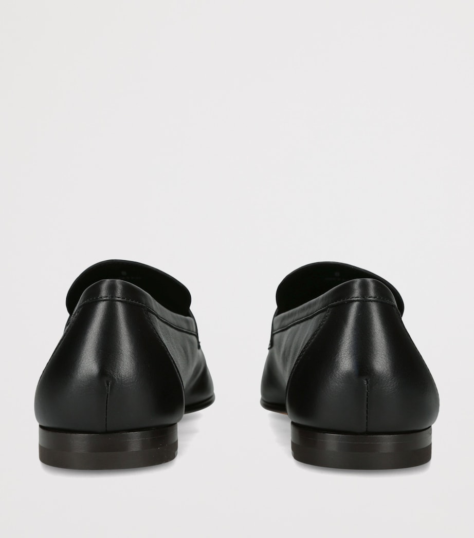 Tod's Leather Mocassino Loafers Black Image 4