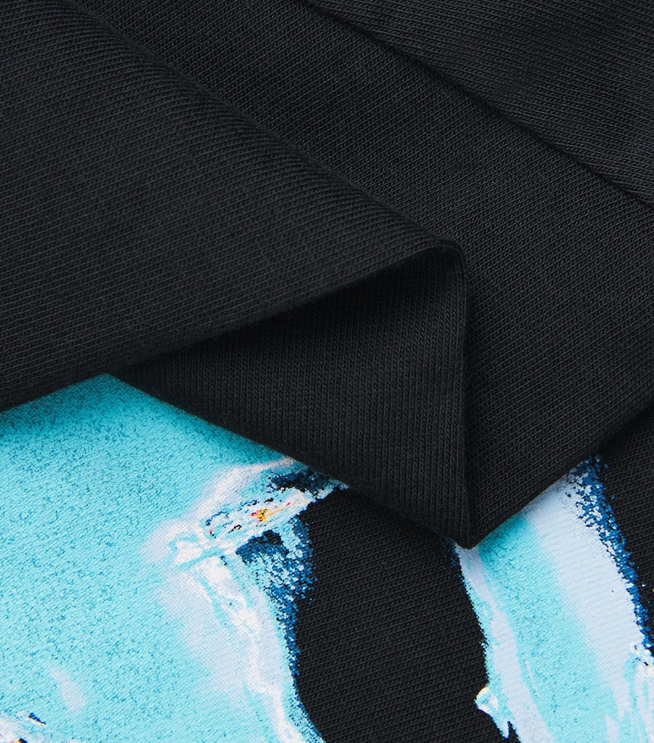 Off-White Mens Cotton Spray Arrow T-Shirt Black Image 6