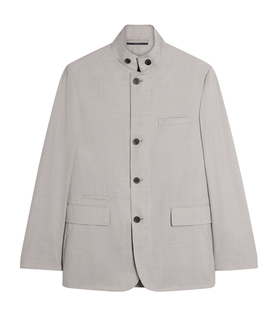 Dunhill Mens Wool Single-Breasted Jacket Image 1
